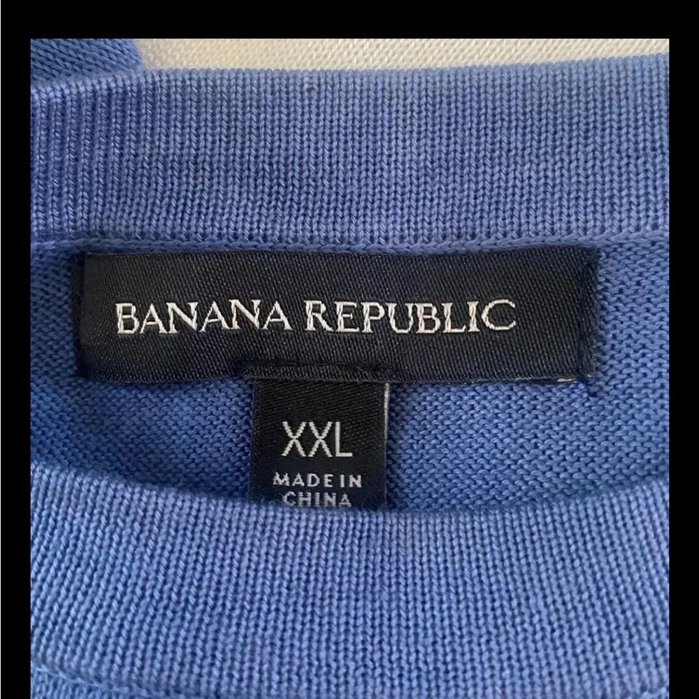 Banana Republic Blue/Cream Striped Tie Dyed Sweatshirt. Size XXL. - Picture 8 of 8